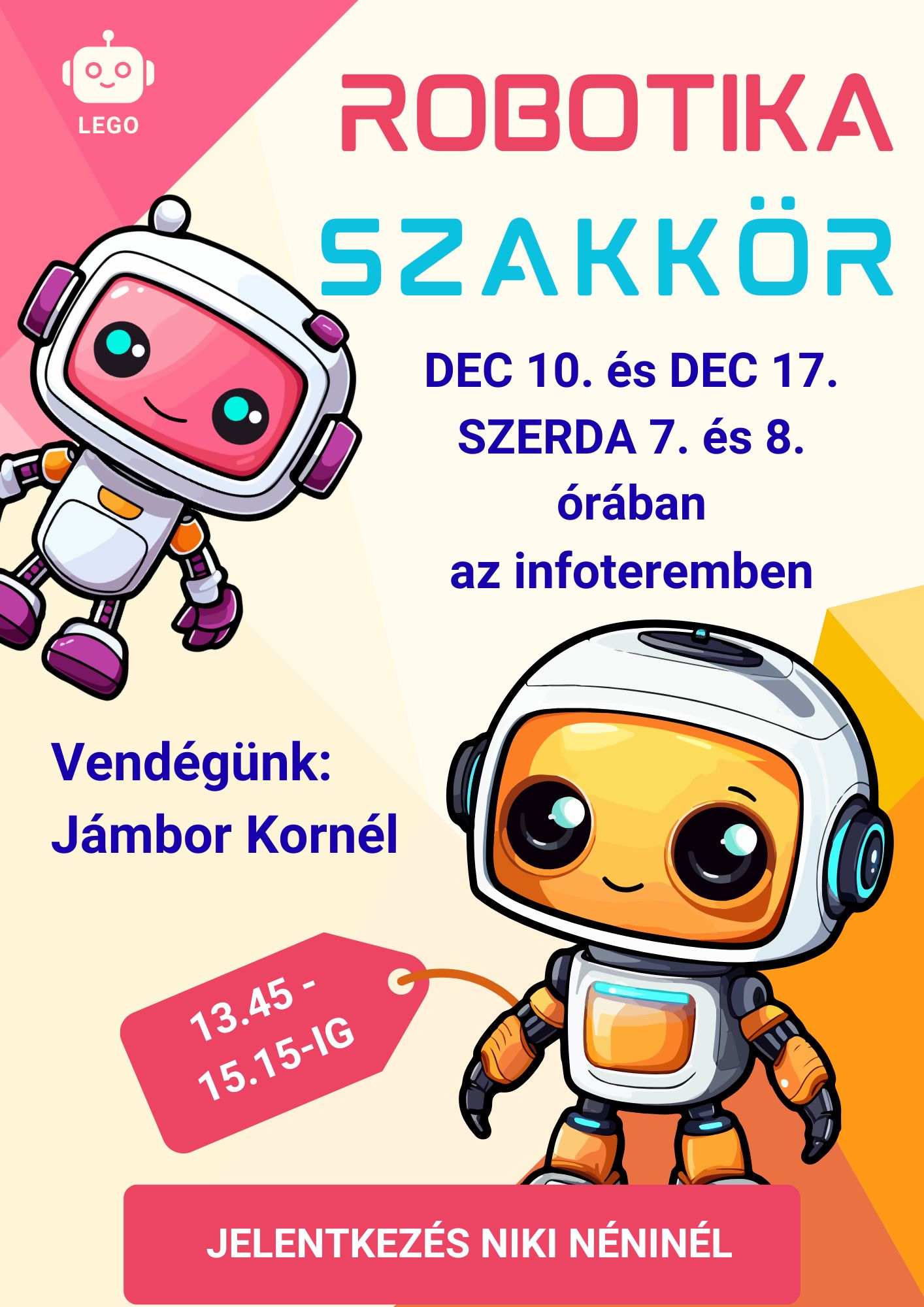 Robotika szakkör az iskolában